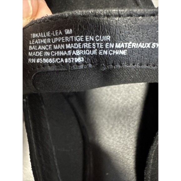 Treasure & Bond Black Leather SUEDE Mule Loafers Slip On Women's Size 9 M - Picture 5 of 7